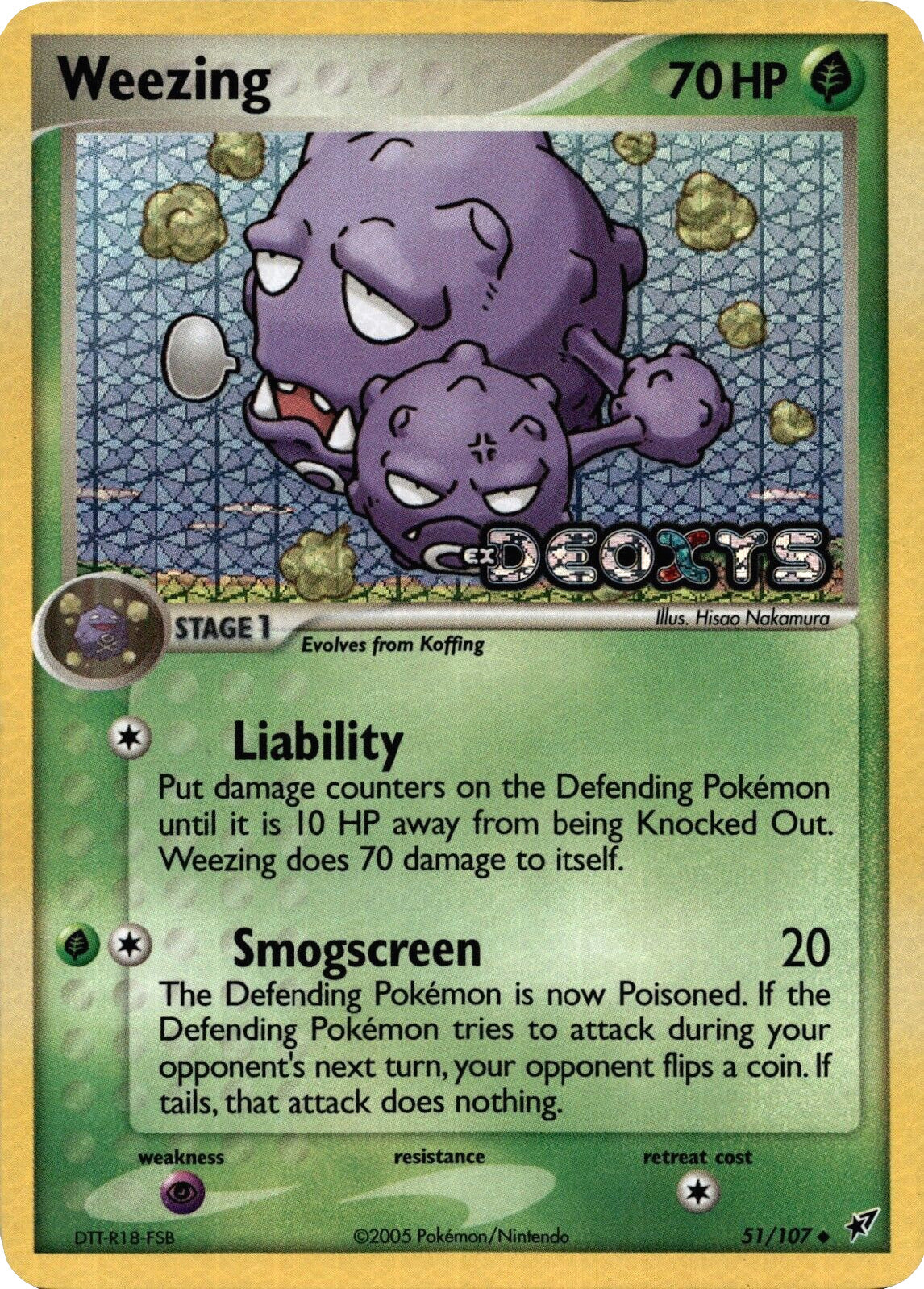 Weezing (51/107) (Stamped) [EX: Deoxys] | Arkham Games and Comics