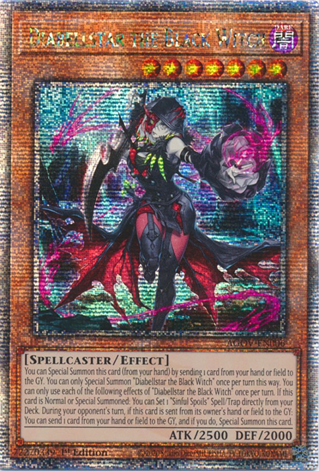 Diabellstar the Black Witch (Quarter Century Secret Rare) [AGOV-EN006] Quarter Century Secret Rare | Arkham Games and Comics