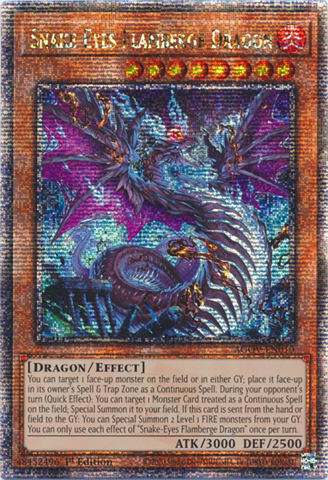 Snake-Eyes Flamberge Dragon (Quarter Century Secret Rare) [AGOV-EN010] Quarter Century Secret Rare | Arkham Games and Comics