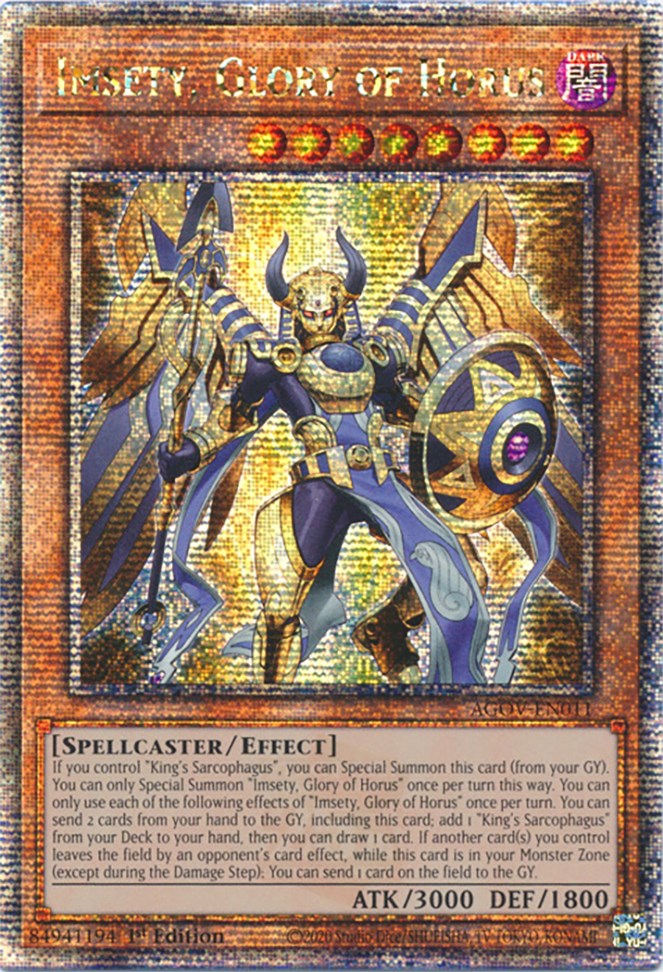 Imsety, Glory of Horus (Quarter Century Secret Rare) [AGOV-EN011] Quarter Century Secret Rare | Arkham Games and Comics