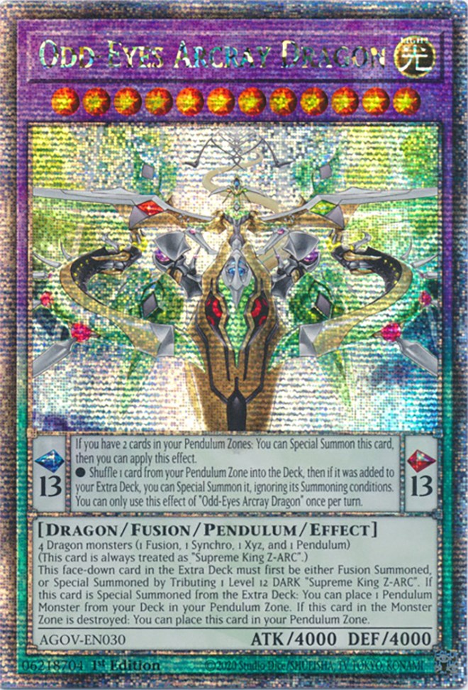 Odd-Eyes Arcray Dragon (Quarter Century Secret Rare) [AGOV-EN030] Quarter Century Secret Rare | Arkham Games and Comics