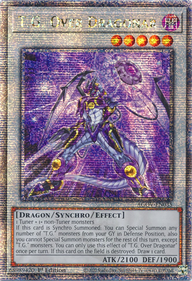 T.G. Over Dragonar (Quarter Century Secret Rare) [AGOV-EN035] Quarter Century Secret Rare | Arkham Games and Comics