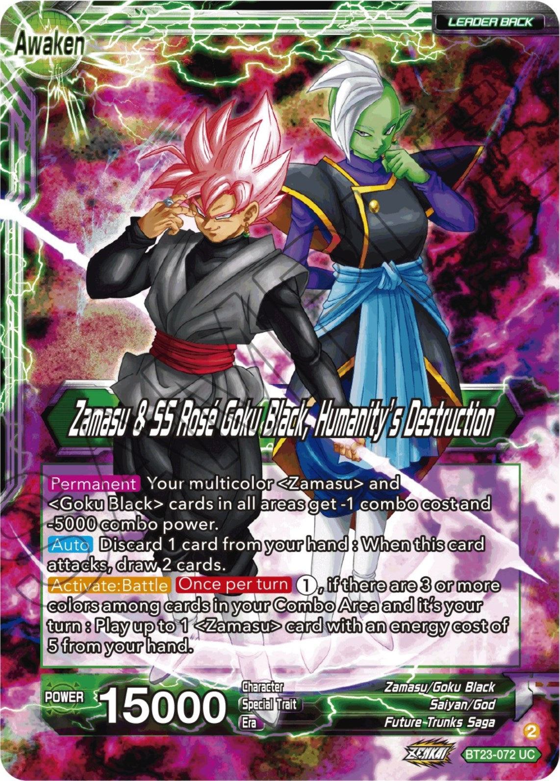 Zamasu & Goku Black // Zamasu & SS Rose Goku Black, Humanity's Destruction (BT23-072) [Perfect Combination] | Arkham Games and Comics