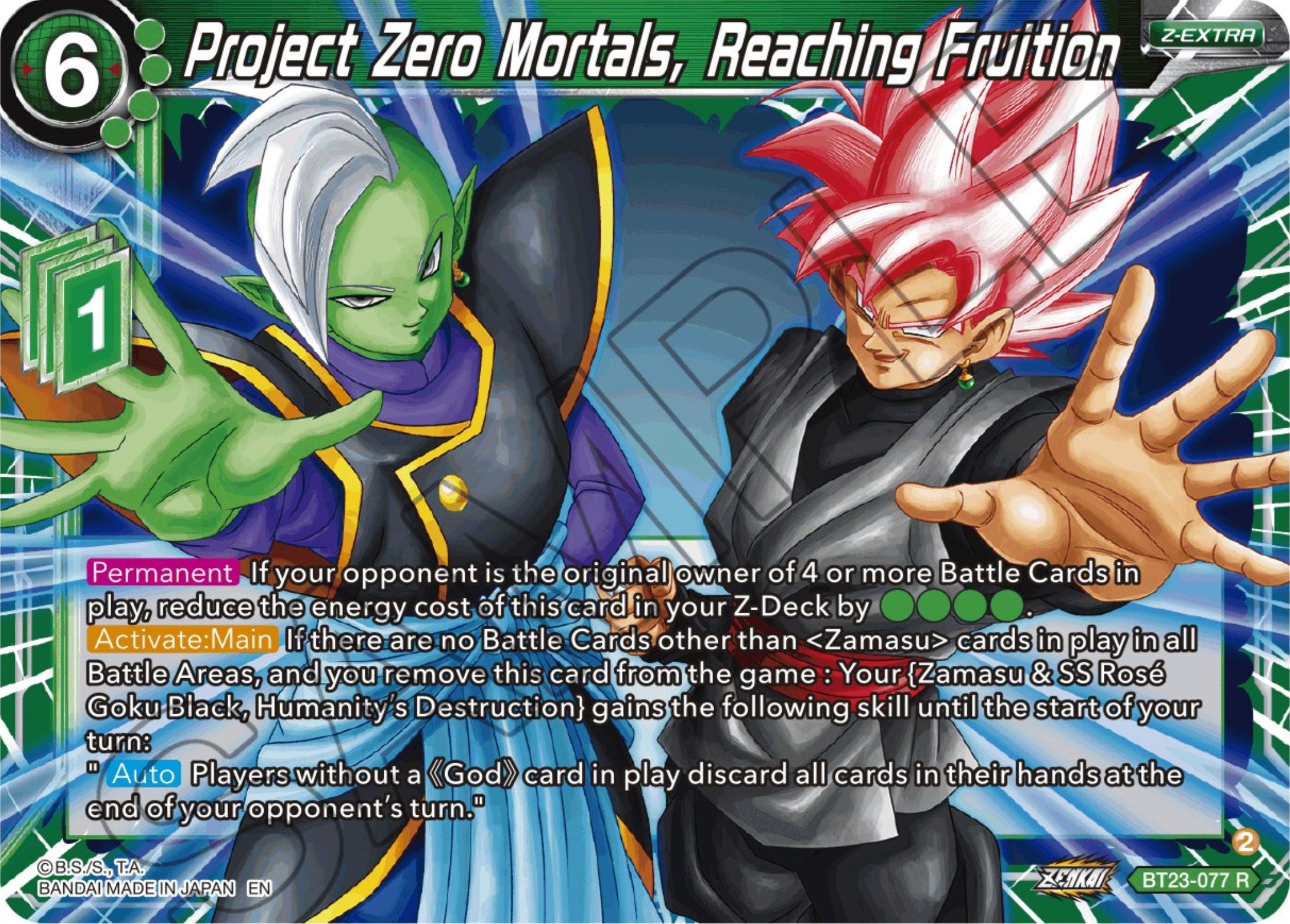 Project Zero Mortals, Reaching Fruition (BT23-077) [Perfect Combination] | Arkham Games and Comics