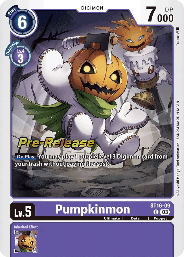 Pumpkinmon [ST16-09] [Starter Deck: Wolf of Friendship Pre-Release Cards] | Arkham Games and Comics