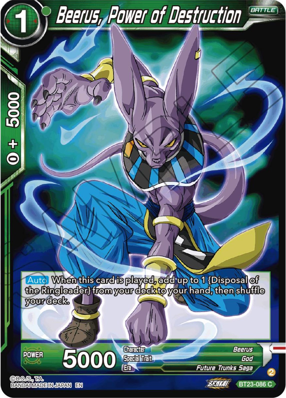 Beerus, Power of Destruction (BT23-086) [Perfect Combination] | Arkham Games and Comics