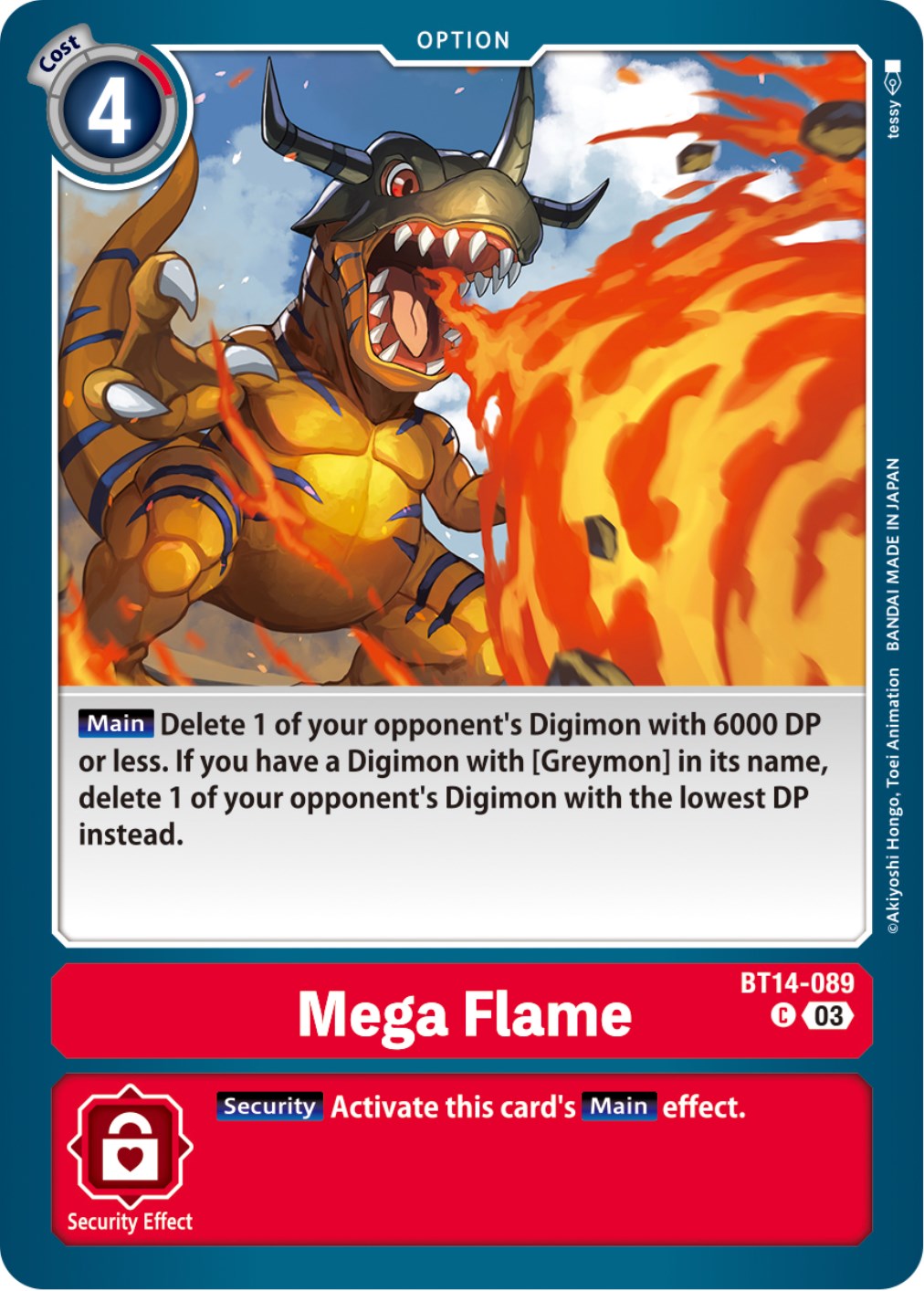 Mega Flame [BT14-089] [Blast Ace] | Arkham Games and Comics