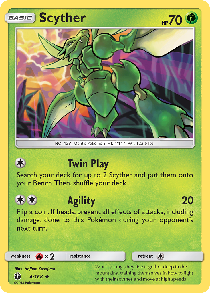 Scyther (4/168) [Sun & Moon: Celestial Storm] | Arkham Games and Comics