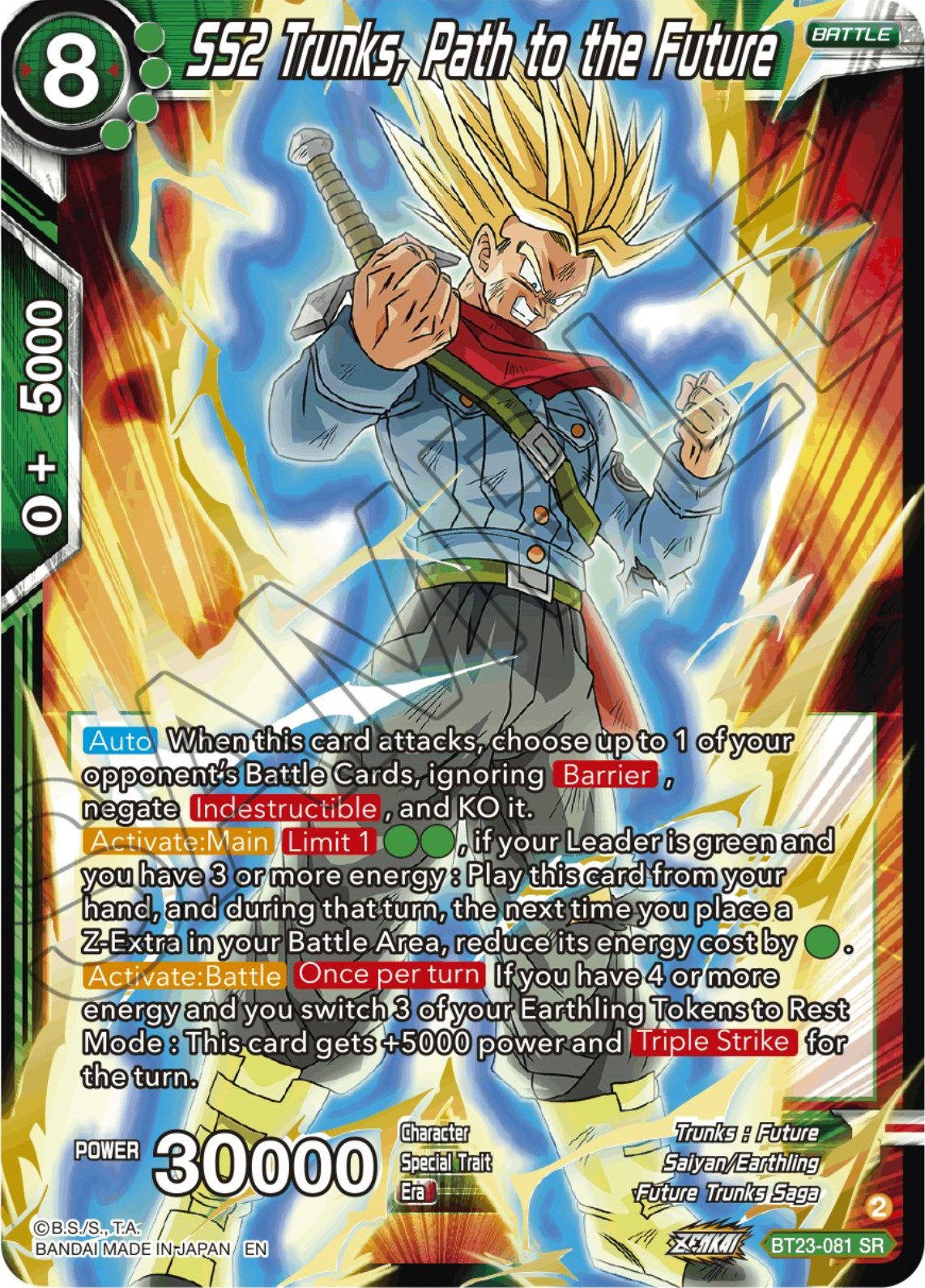 SS2 Trunks, Path to the Future (BT23-081) [Perfect Combination] | Arkham Games and Comics