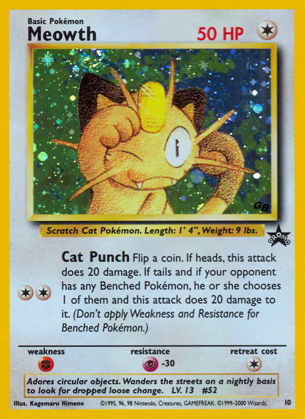 Meowth (10) [Wizards of the Coast: Black Star Promos] | Arkham Games and Comics