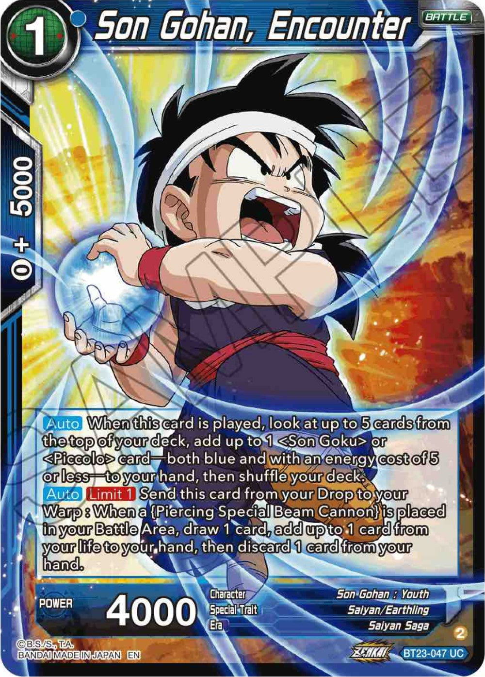 Son Gohan, Encounter (BT23-047) [Perfect Combination] | Arkham Games and Comics