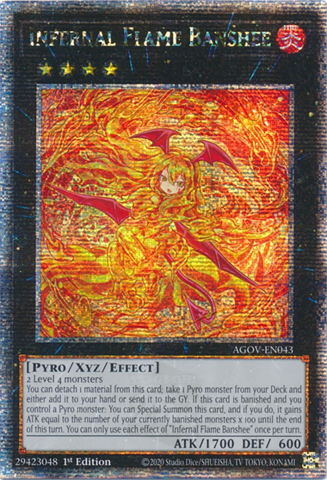 Infernal Flame Banshee (Quarter Century Secret Rare) [AGOV-EN043] Quarter Century Secret Rare | Arkham Games and Comics