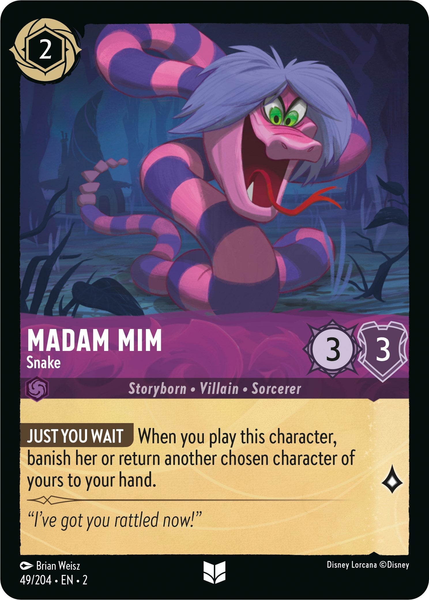 Madam Mim - Snake (49/204) [Rise of the Floodborn] | Arkham Games and Comics
