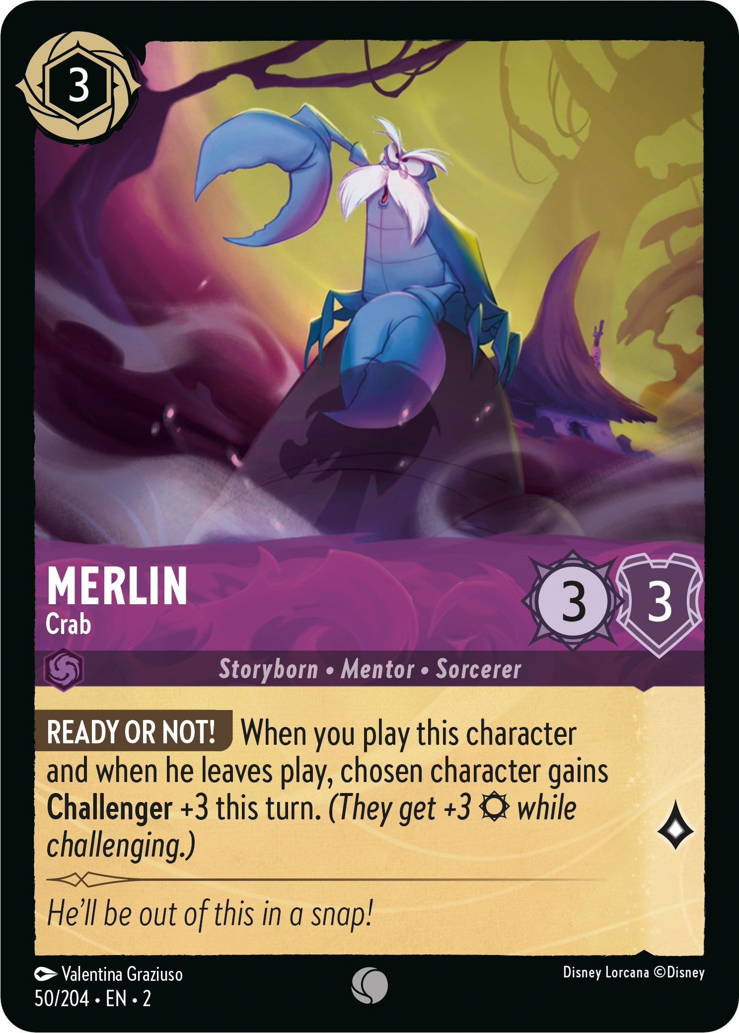 Merlin - Crab (50/204) [Rise of the Floodborn] | Arkham Games and Comics