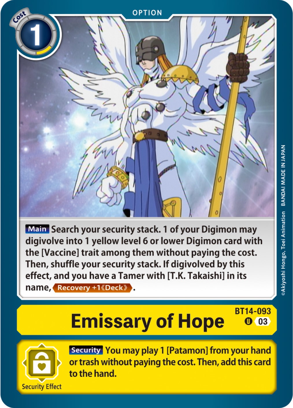 Emissary of Hope [BT14-093] [Blast Ace] | Arkham Games and Comics