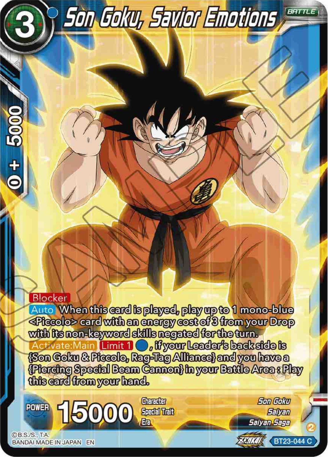 Son Goku, Savior Emotions (BT23-044) [Perfect Combination] | Arkham Games and Comics