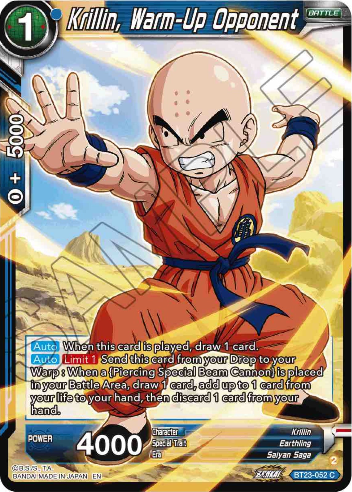 Krillin, Warm-Up Opponent (BT23-052) [Perfect Combination] | Arkham Games and Comics