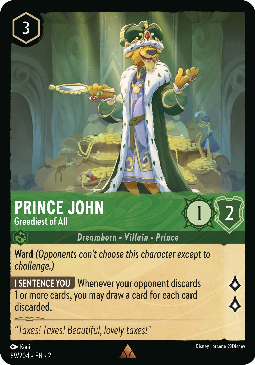 Prince John - Greediest of All (89/204) [Rise of the Floodborn] | Arkham Games and Comics
