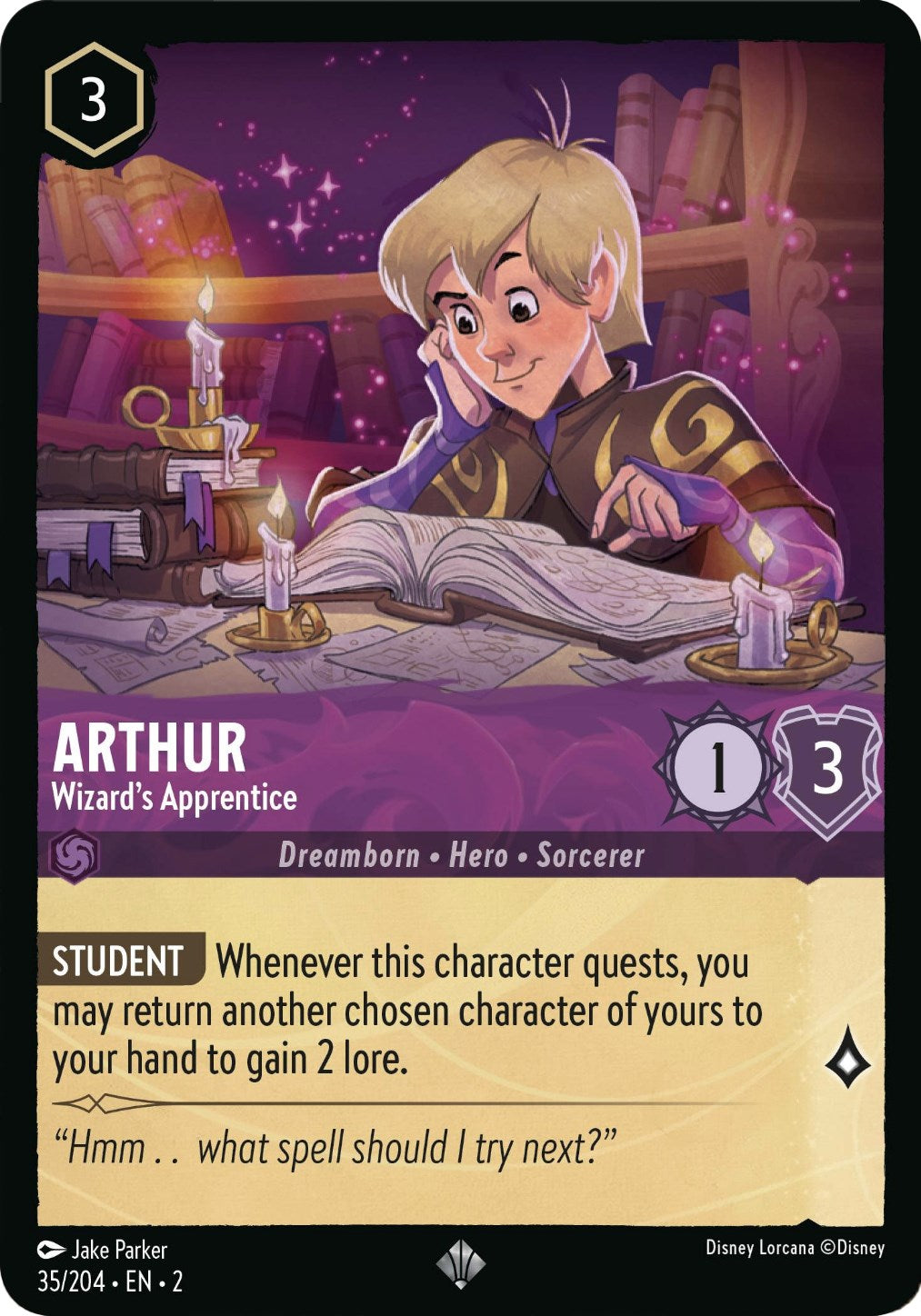 Arthur - Wizard's Apprentice (35/204) [Rise of the Floodborn] | Arkham Games and Comics