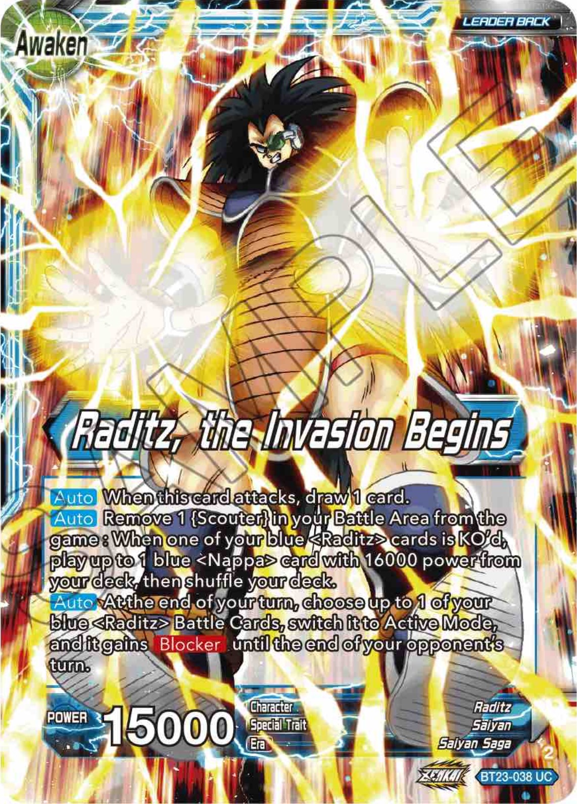 Raditz // Raditz, the Invasion Begins (BT23-038) [Perfect Combination] | Arkham Games and Comics