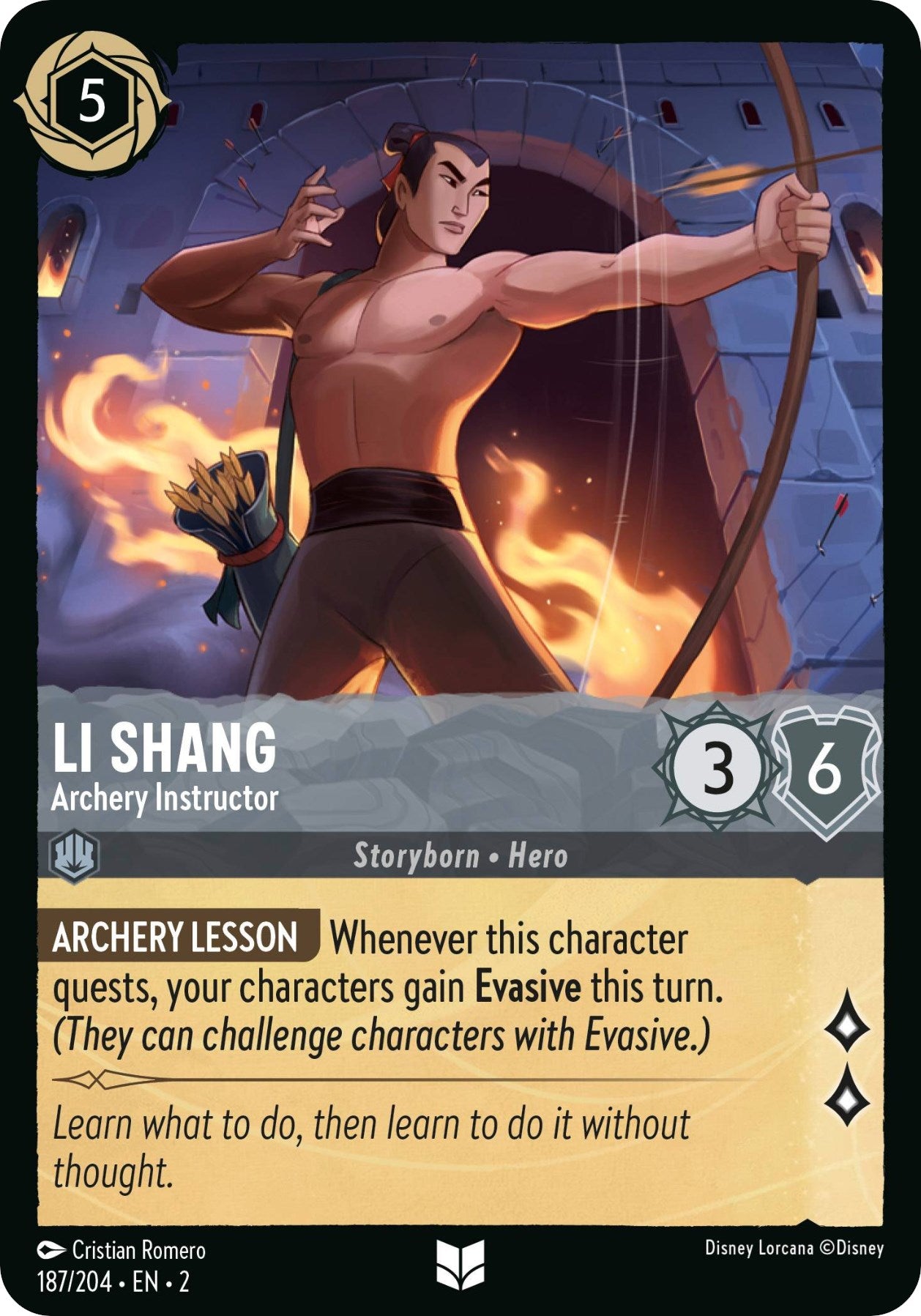 Li Shang - Archery Instructor (187/204) [Rise of the Floodborn] | Arkham Games and Comics