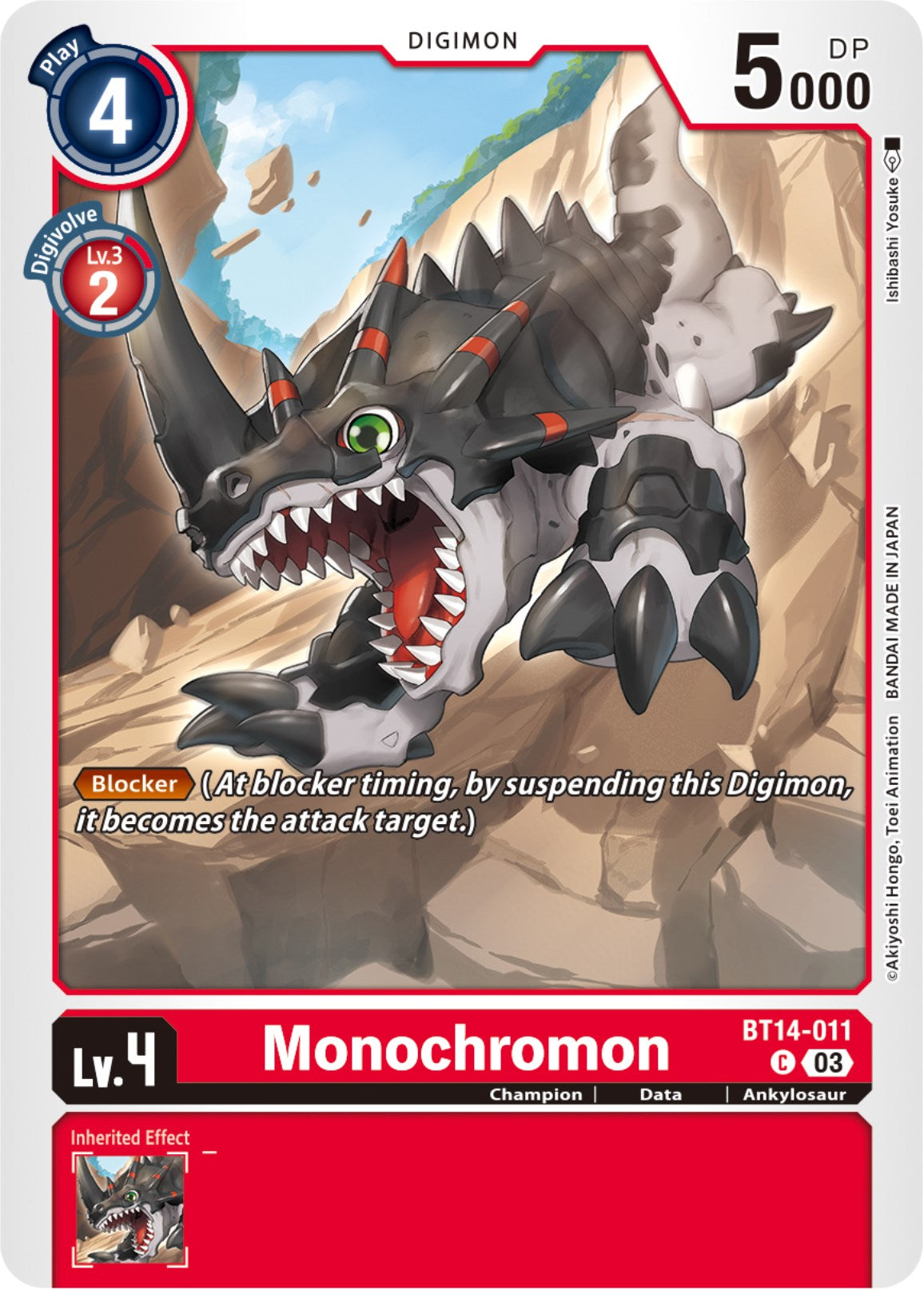 Monochromon [BT14-011] [Blast Ace] | Arkham Games and Comics