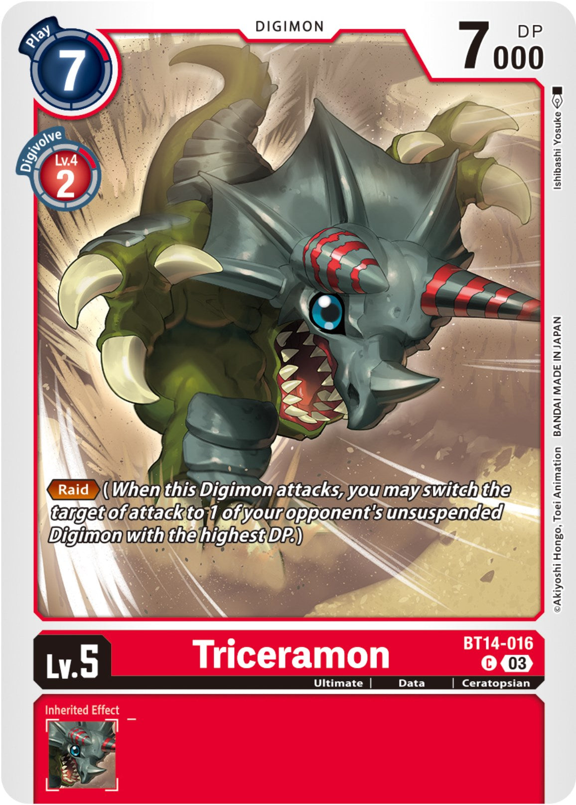 Triceramon [BT14-016] [Blast Ace] | Arkham Games and Comics