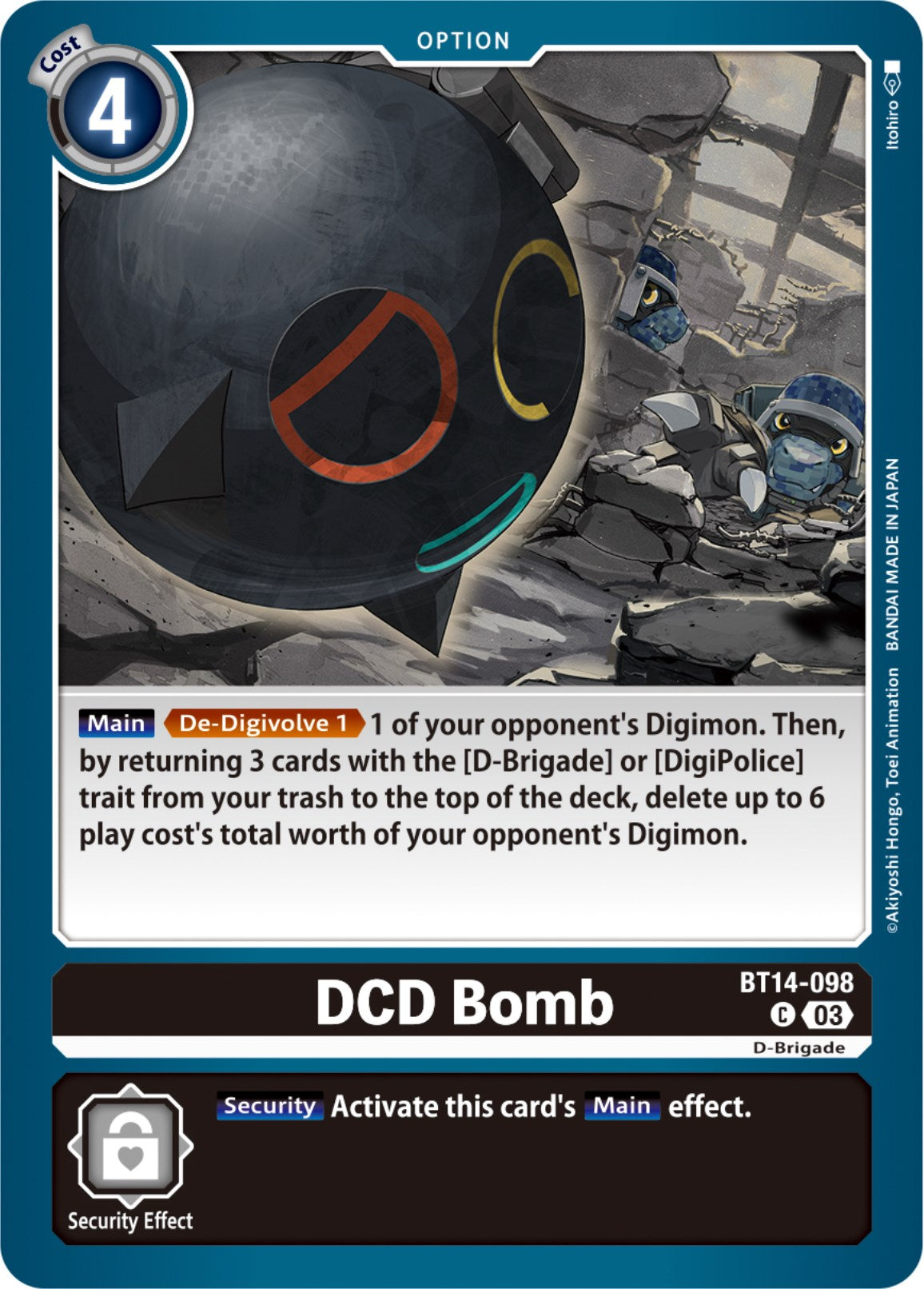 DCD Bomb [BT14-098] [Blast Ace] | Arkham Games and Comics