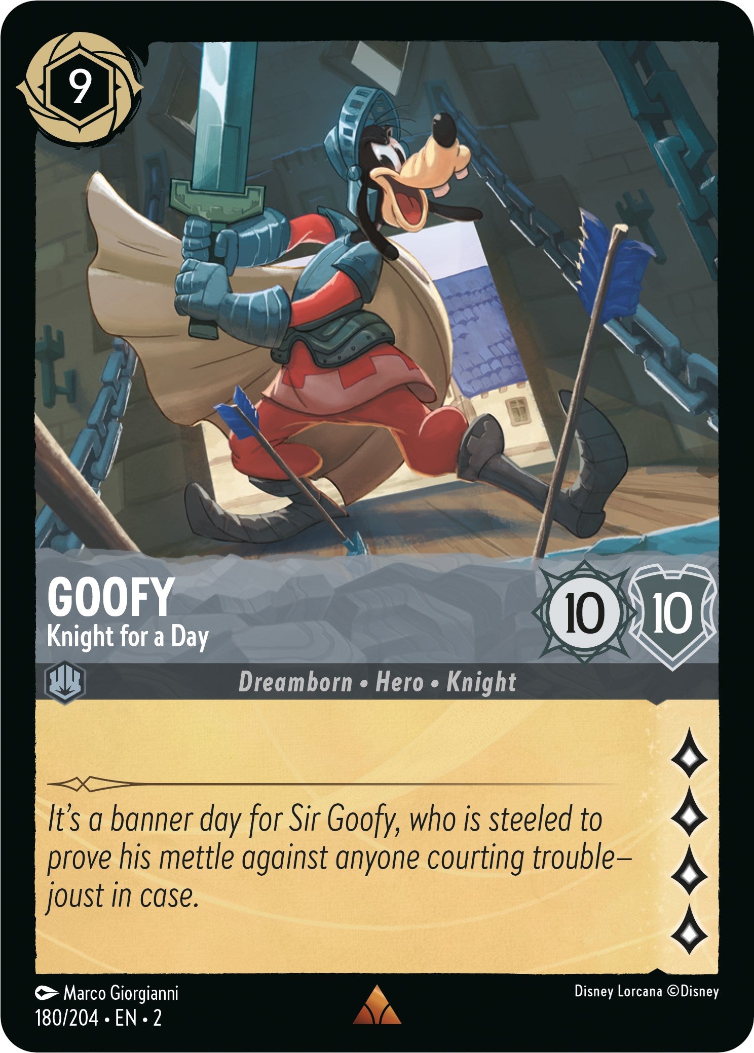 Goofy - Knight for a Day (180/204) [Rise of the Floodborn] | Arkham Games and Comics