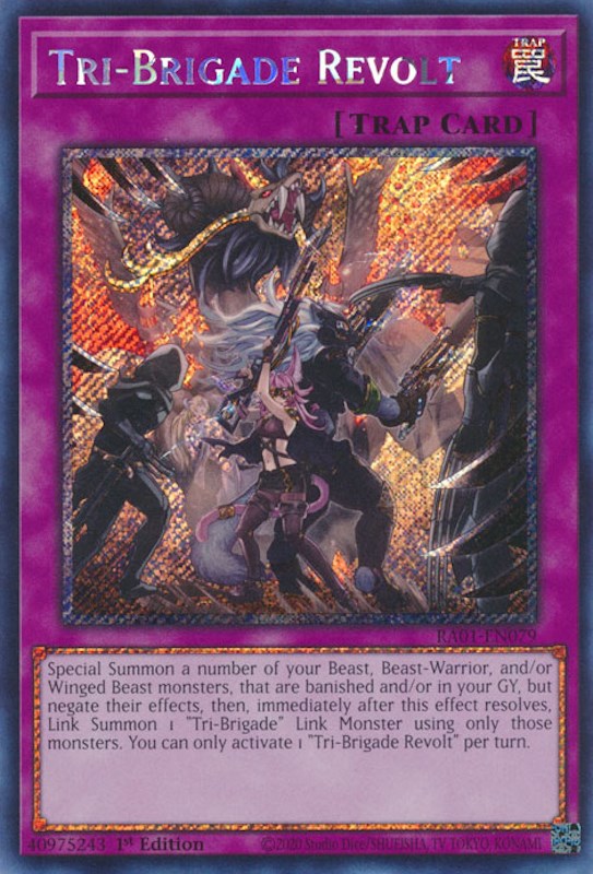 Tri-Brigade Revolt [RA01-EN079] Platinum Secret Rare | Arkham Games and Comics