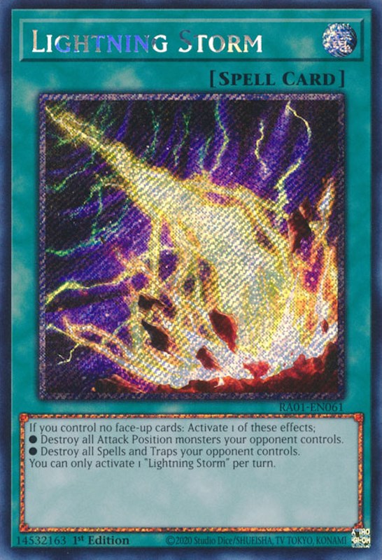 Lightning Storm [RA01-EN061] Platinum Secret Rare | Arkham Games and Comics