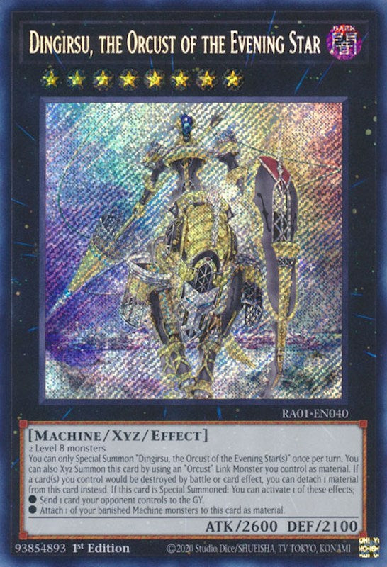 Dingirsu, the Orcust of the Evening Star [RA01-EN040] Secret Rare | Arkham Games and Comics