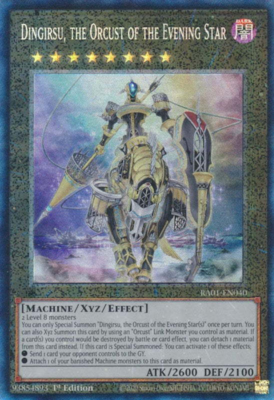 Dingirsu, the Orcust of the Evening Star [RA01-EN040] Prismatic Collector's Rare | Arkham Games and Comics