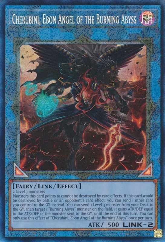 Cherubini, Ebon Angel of the Burning Abyss [RA01-EN042] Prismatic Collector's Rare | Arkham Games and Comics