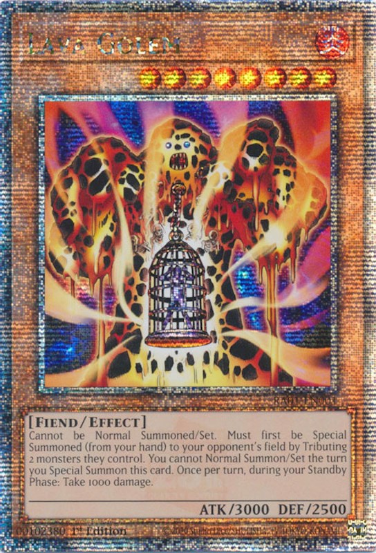 Lava Golem [RA01-EN001] Quarter Century Secret Rare | Arkham Games and Comics