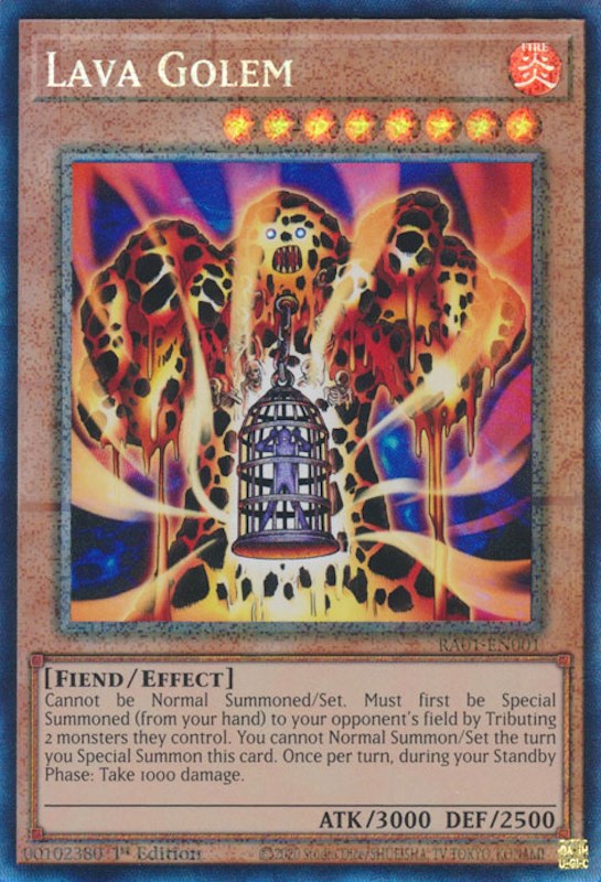 Lava Golem [RA01-EN001] Prismatic Collector's Rare | Arkham Games and Comics