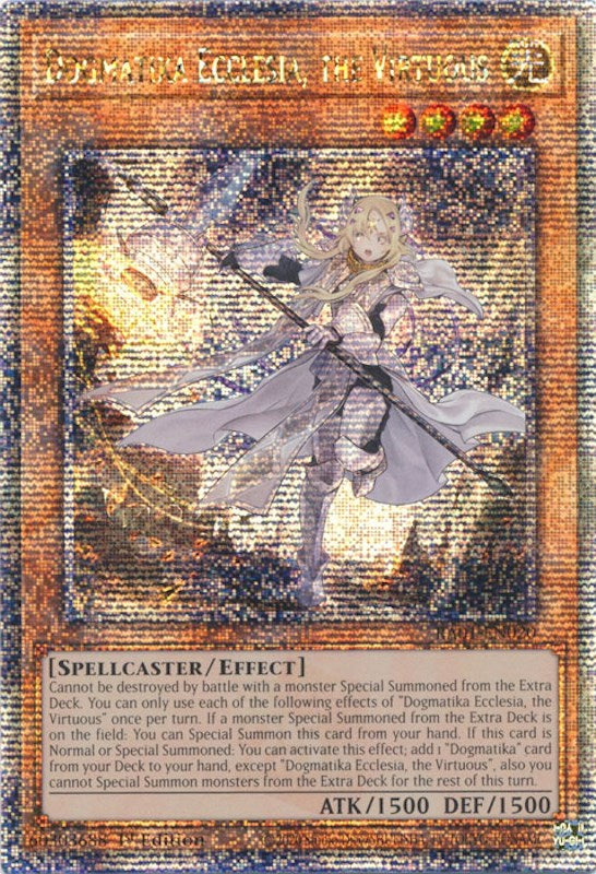 Dogmatika Ecclesia, the Virtuous [RA01-EN020] Quarter Century Secret Rare | Arkham Games and Comics