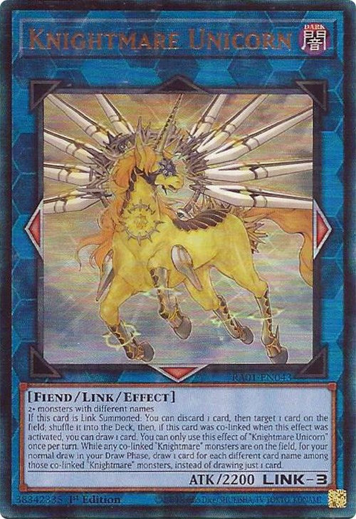 Knightmare Unicorn [RA01-EN043] Prismatic Ultimate Rare | Arkham Games and Comics