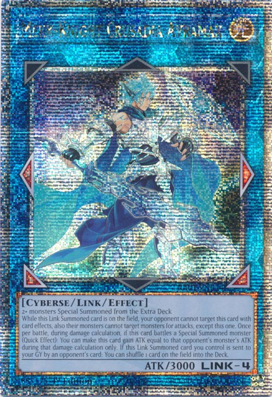 Mekk-Knight Crusadia Avramax [RA01-EN044] Quarter Century Secret Rare | Arkham Games and Comics