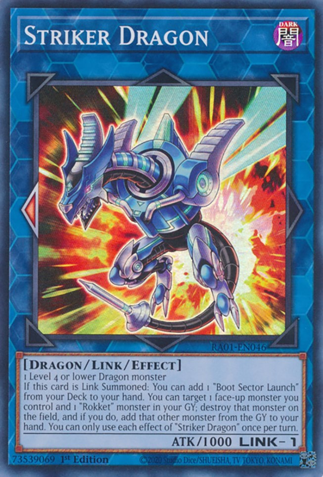 Striker Dragon [RA01-EN046] Super Rare | Arkham Games and Comics