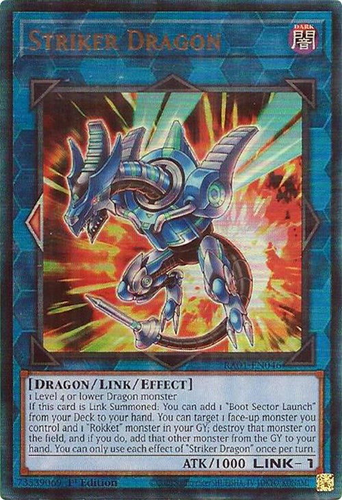 Striker Dragon [RA01-EN046] Prismatic Ultimate Rare | Arkham Games and Comics