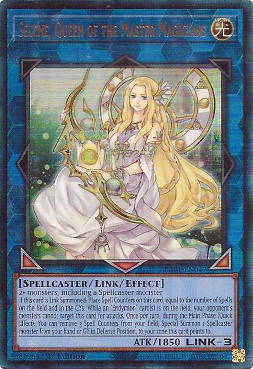 Selene, Queen of the Master Magicians [RA01-EN047] Prismatic Ultimate Rare | Arkham Games and Comics