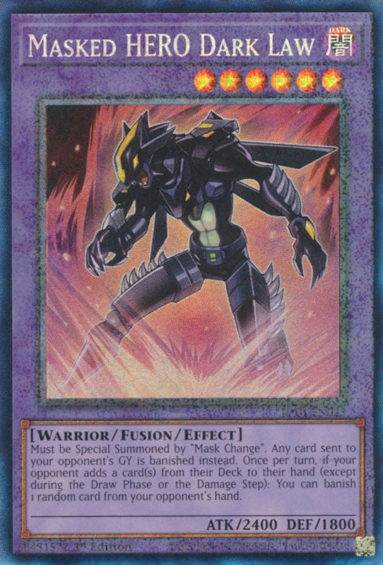 Masked HERO Dark Law [RA01-EN025] Prismatic Collector's Rare | Arkham Games and Comics