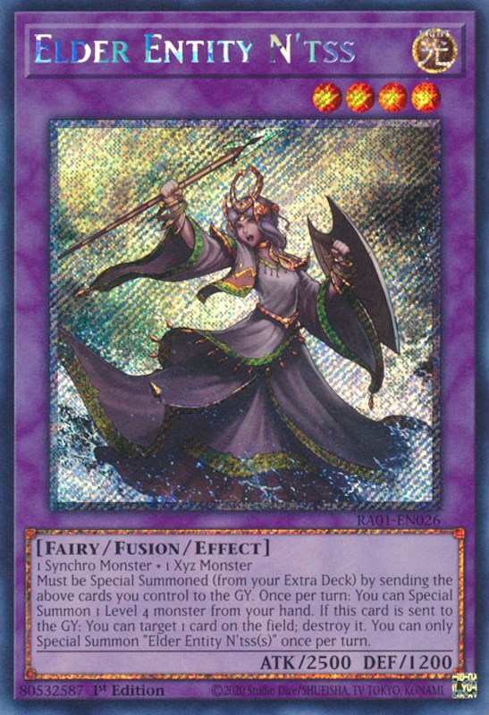 Elder Entity N'tss [RA01-EN026] Platinum Secret Rare | Arkham Games and Comics