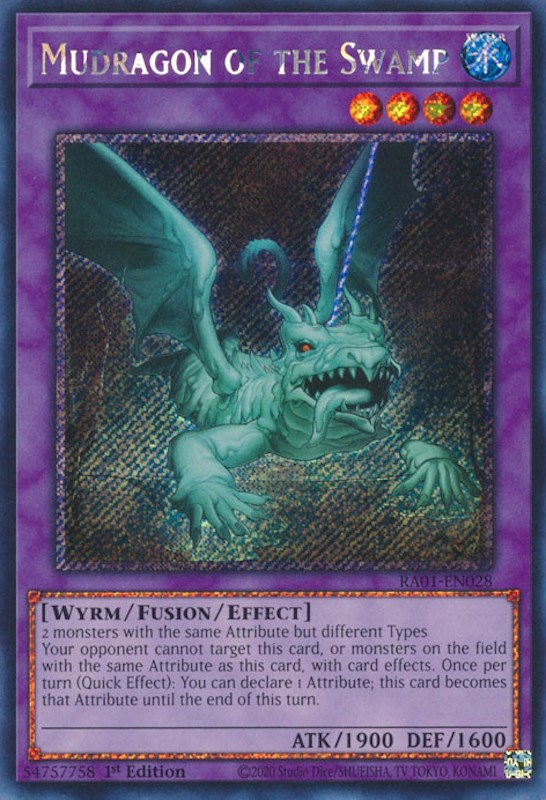 Mudragon of the Swamp [RA01-EN028] Platinum Secret Rare | Arkham Games and Comics