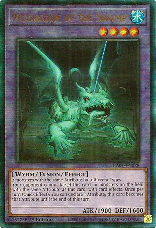 Mudragon of the Swamp [RA01-EN028] Prismatic Ultimate Rare | Arkham Games and Comics