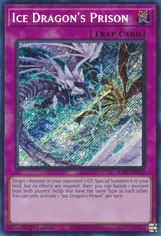 Ice Dragon's Prison [RA01-EN078] Secret Rare | Arkham Games and Comics