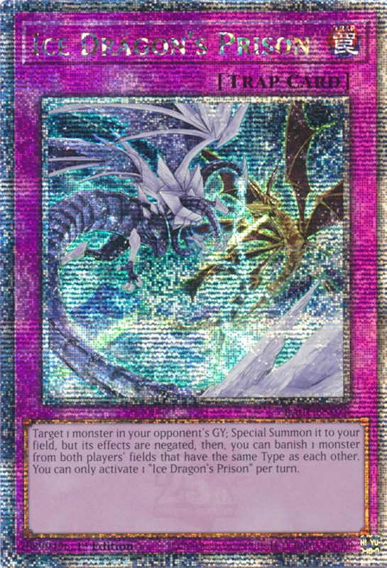 Ice Dragon's Prison [RA01-EN078] Quarter Century Secret Rare | Arkham Games and Comics