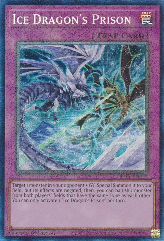 Ice Dragon's Prison [RA01-EN078] Prismatic Collector's Rare | Arkham Games and Comics