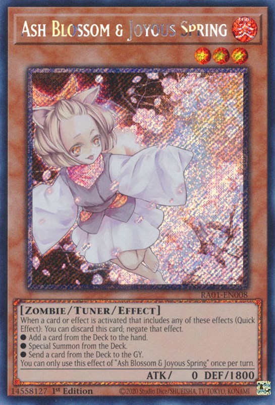 Ash Blossom & Joyous Spring [RA01-EN008] Platinum Secret Rare | Arkham Games and Comics